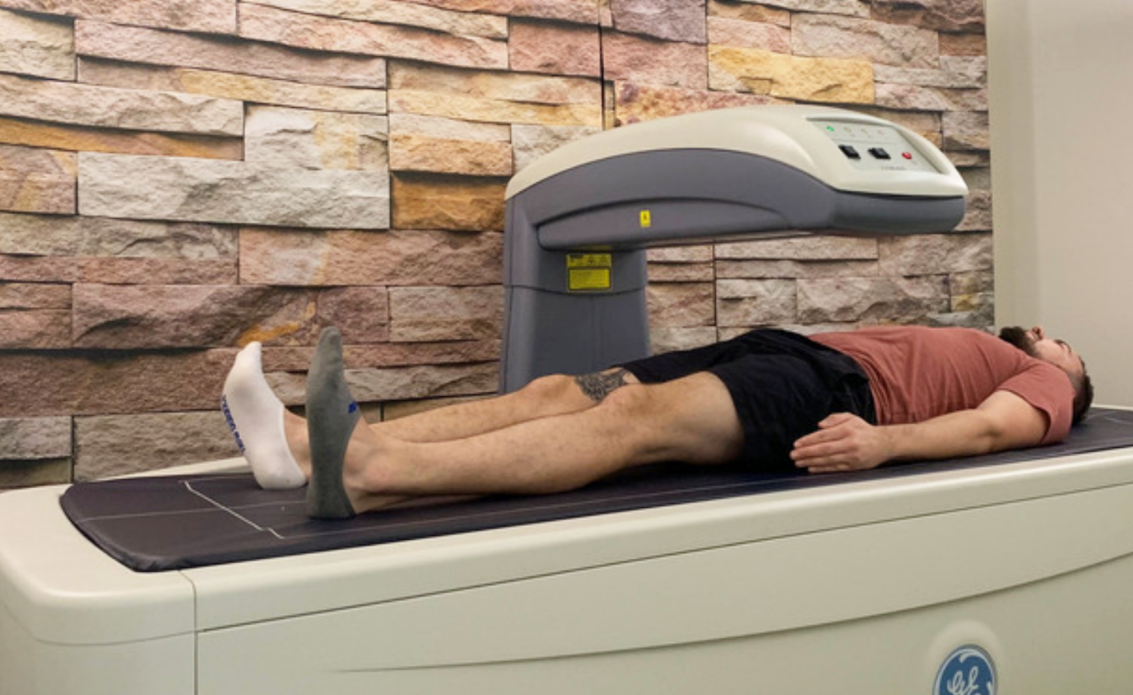 Man getting DexaFit Dexa Scan Body Composition Scan