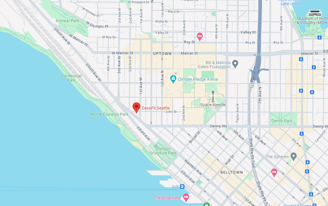 Map of DexaFit Seattle location